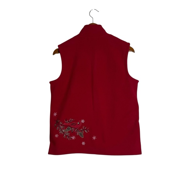 Tradition country collection red fleece winter sweater vest - Picture 6 of 7